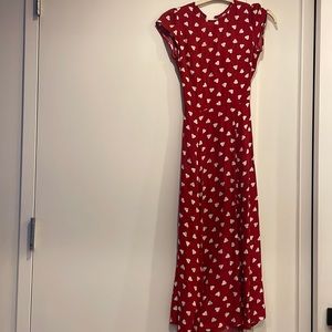 Reformation MIDI Dress with hearts